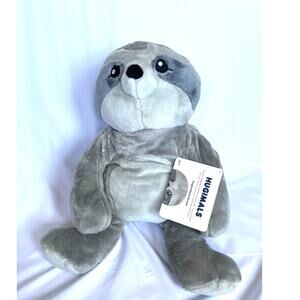 NWT Hugimals Sam the Sloth Weighted Grey Soft Plush 4.5 lbs